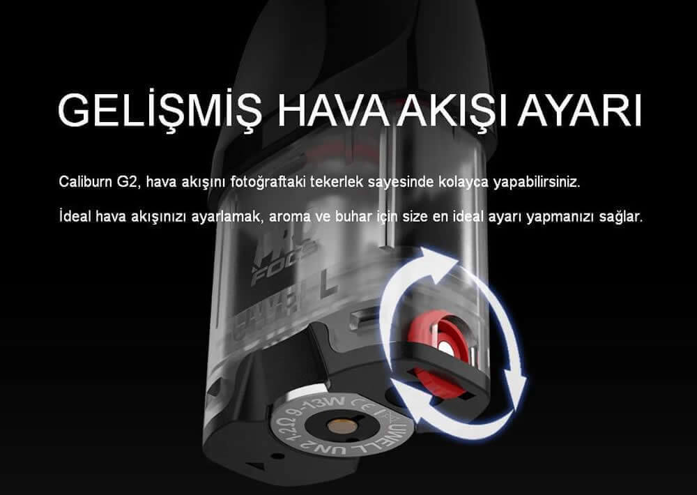 Uwell Caliburn G2 Kartuş Hava Ayarı